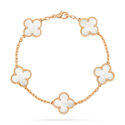 [Mystic]CLOVER  5 MOTIF WHITE MOP BRACELET