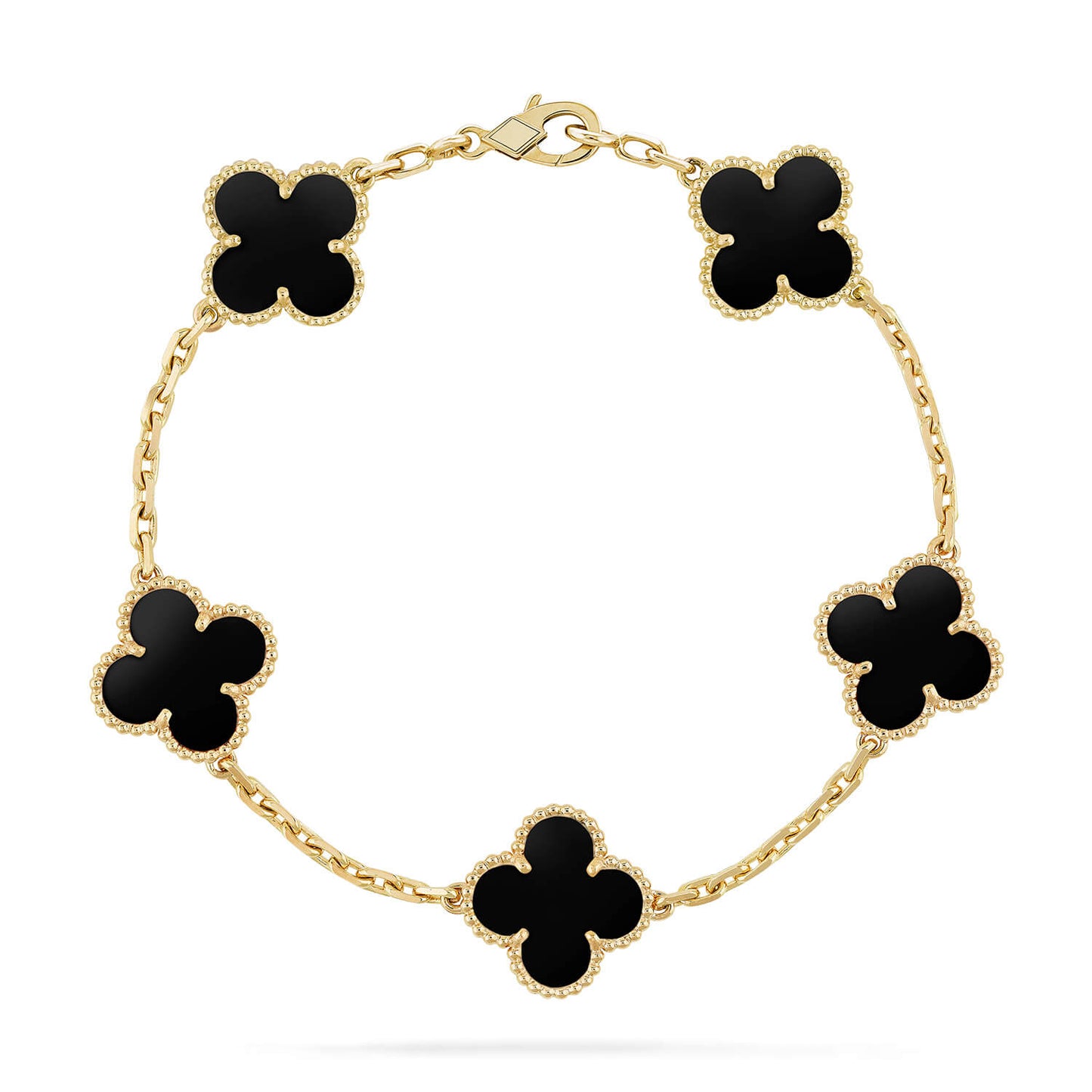 [Mystic]CLOVER  5 MOTIFS BLACK ONYX BRACELET