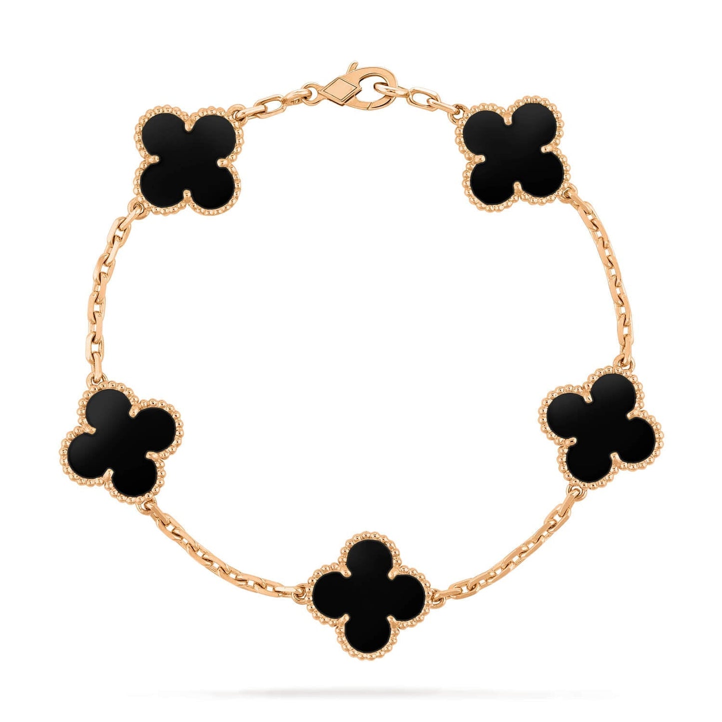 [Mystic]CLOVER  5 MOTIFS BLACK ONYX BRACELET