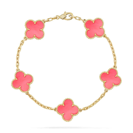 [Mystic Crown]CLOVER 5 PINK MOP BRACELET