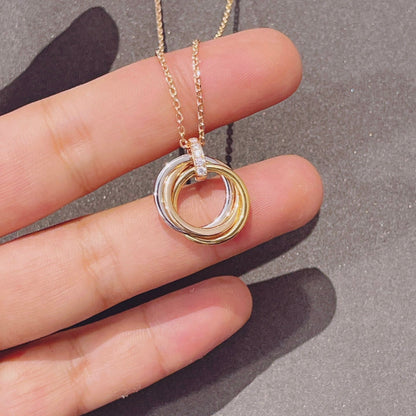 [Mystic Crown]TRINITY NECKLACE GOLD  DIAMONDS