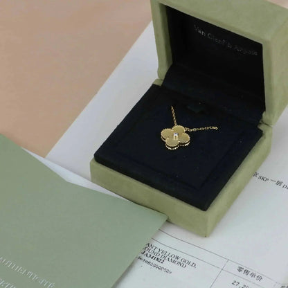 [Mystic]CLOVER 15MM DIAMOND GOLD MOTHER OF PEARL NECKLACE