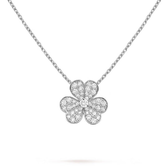 [Mystic]CLOVER DIAMOND NECKLACE SILVER