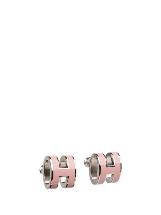 [Mystic]MINI POP H SILVER EARRINGS PINK