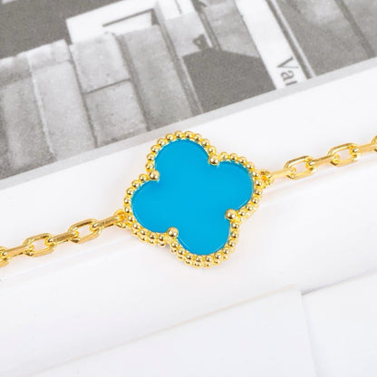 [Mystic]CLOVER 5 MOTIFS TURQUOISE BRACELET