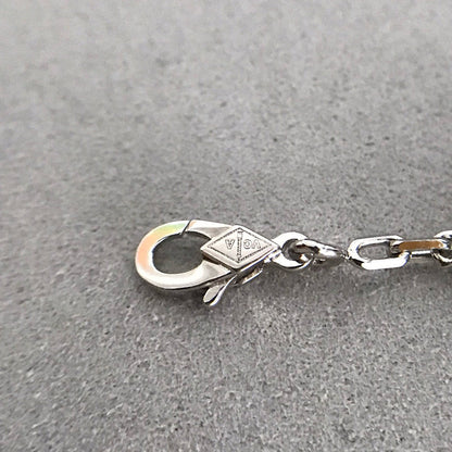 [Mystic]CLOVER 5 MOTIF ONYXS DIAMOND BRACELET SILVER