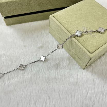 [Mystic]CLOVER 6 MOTIF WHITE MOP BRACELET-w