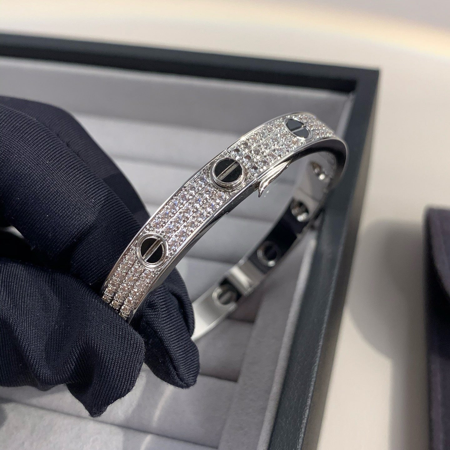 [Mystic]LOVE BRACELET 6.1MM DIAMOND-PAVED CERAMIC