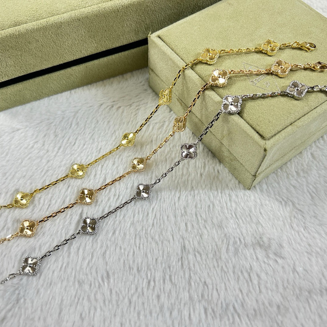 [Mystic]CLOVER 6 MOTIF DIAMOND BRACELET-w