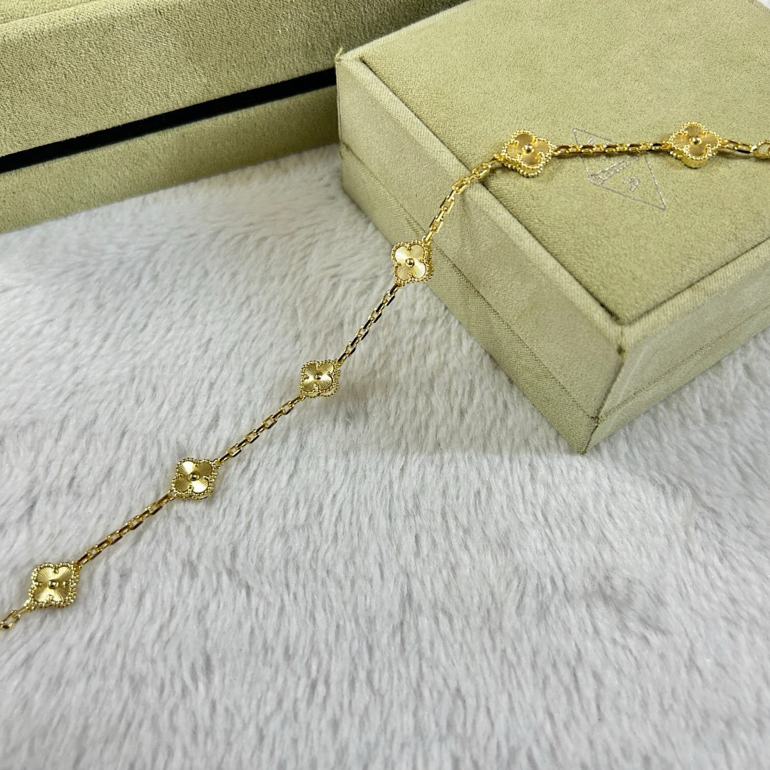 [Mystic]CLOVER 6 MOTIF DIAMOND BRACELET-w