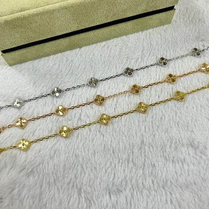 [Mystic]CLOVER 6 MOTIF DIAMOND BRACELET-w