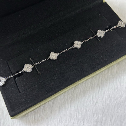 [Mystic]CLOVER 6 MOTIF DIAMOND BRACELET-w