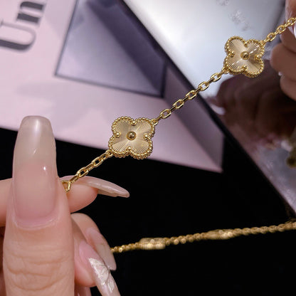 [Mystic]CLOVER 10 MOTIFS LASER NECKLACE