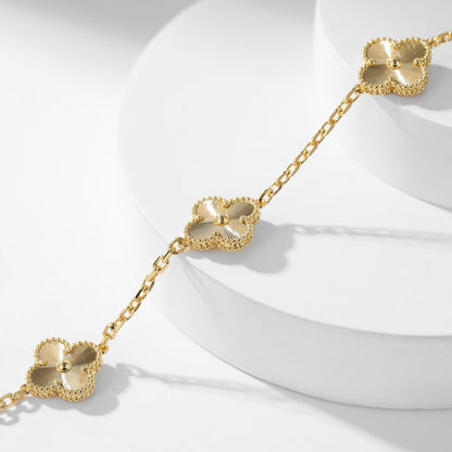 [Mystic]CLOVER 10 MOTIFS LASER NECKLACE