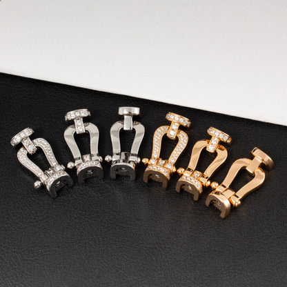 [Mystic Crown]FORCE LARGE HORSESHOE FULL DIAMOND BRACELET GOLD
