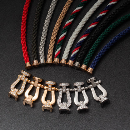 [Mystic Crown]FORCE LARGE HORSESHOE HALF DIAMOND BRACELET SILVER