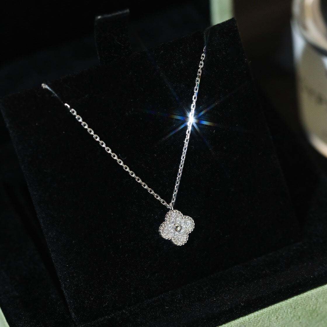 [Mystic]CLOVER MINI 9.5MM PENDANT DIAMOND NECKLACE
