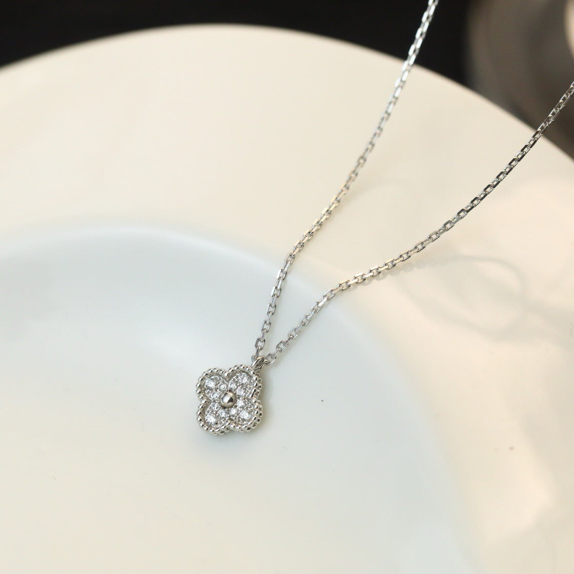 [Mystic]CLOVER MINI 9.5MM PENDANT DIAMOND NECKLACE