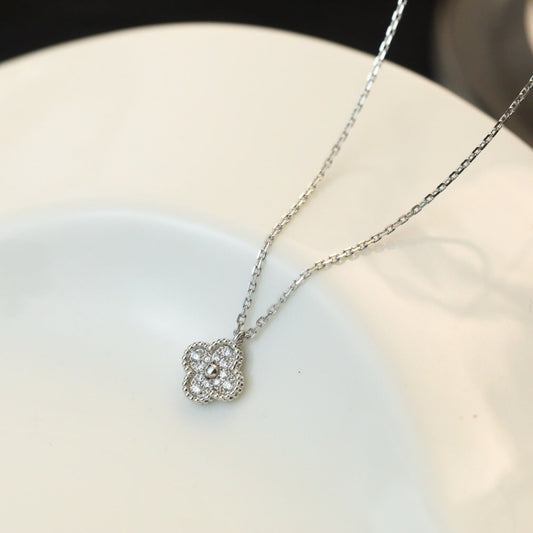 [Mystic]CLOVER MINI 9.5MM PENDANT DIAMOND NECKLACE