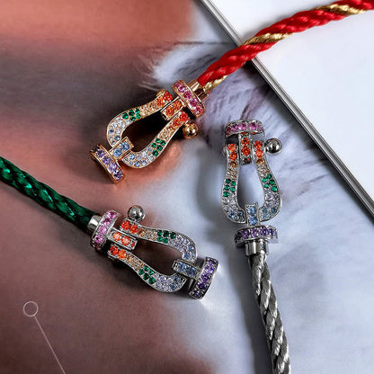 [Mystic Crown]FORCE LARGE HORSESHOE  COLORED DIAMOND BRACELET ROSE GOLD