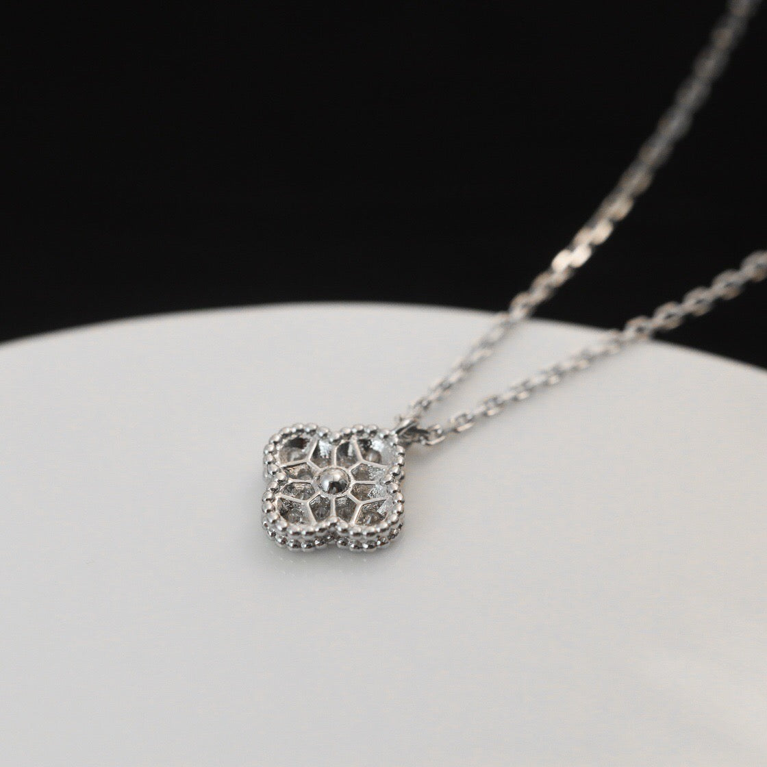 [Mystic]CLOVER MINI 9.5MM PENDANT DIAMOND NECKLACE