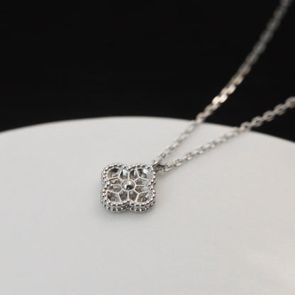 [Mystic]CLOVER MINI 9.5MM PENDANT DIAMOND NECKLACE