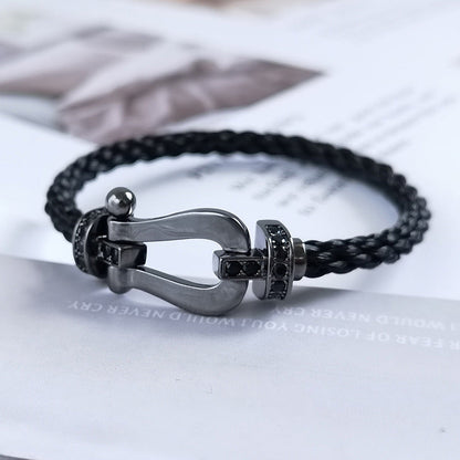 [Mystic Crown]FORCE LARGE SERIES HORSESHOE BLACK SAMURAI BRACELET