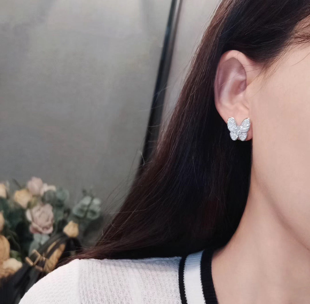 [Mystic]BUTTERFLY ALL DIAMOND EARRINGS