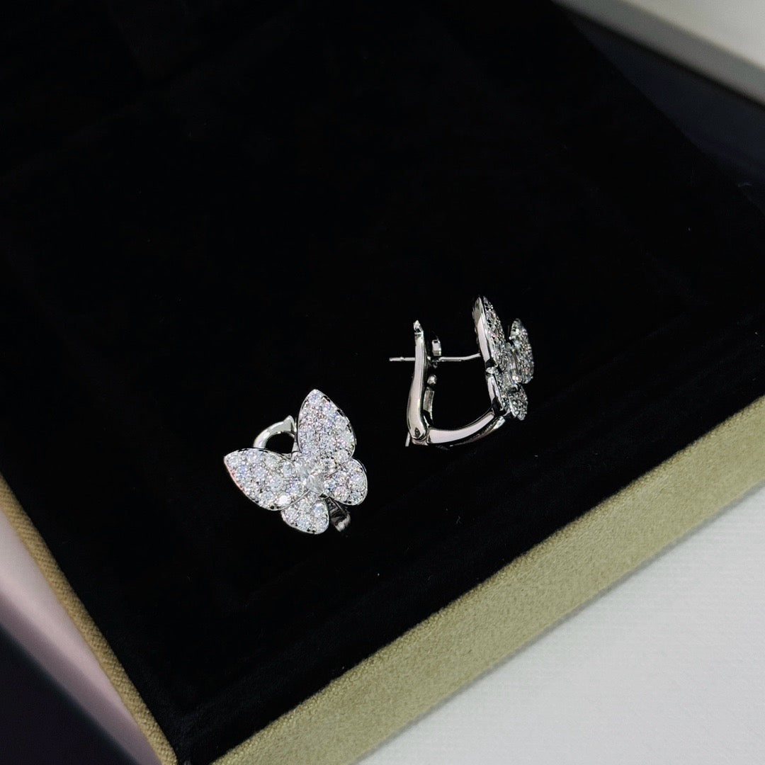 [Mystic Crown]BUTTERFLY ALL DIAMOND EARRINGS