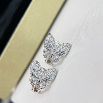 [Mystic Crown]BUTTERFLY ALL DIAMOND EARRINGS