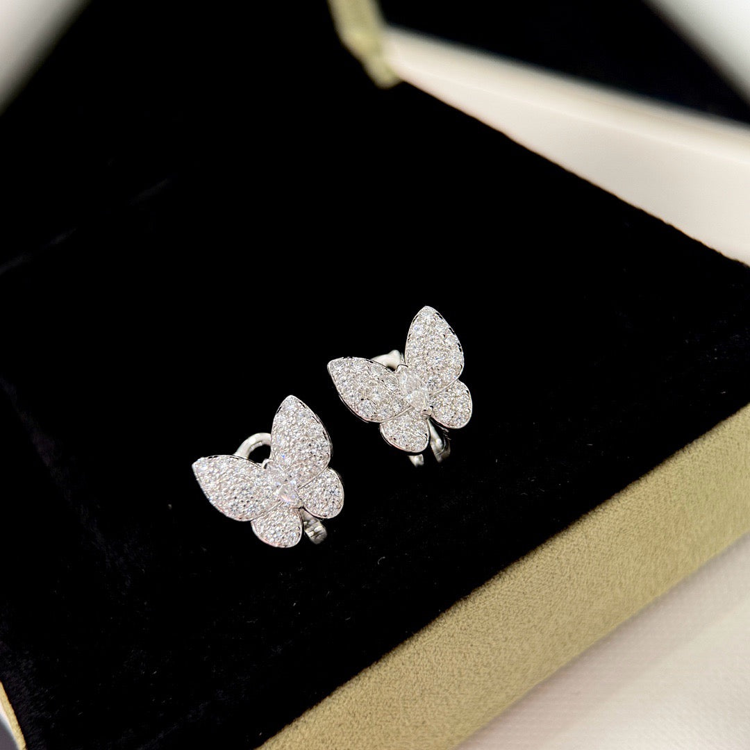 [Mystic Crown]BUTTERFLY ALL DIAMOND EARRINGS
