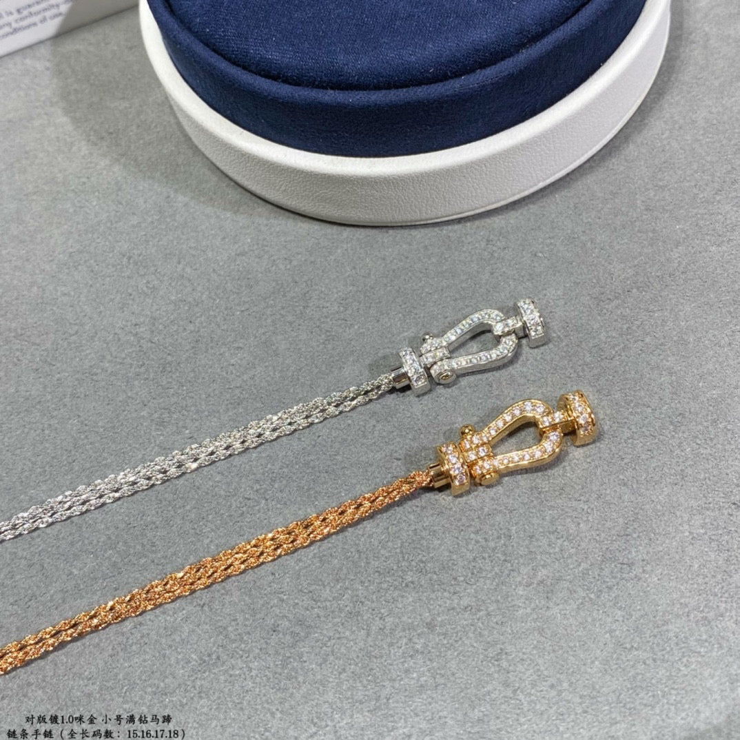 [Mystic Crown]FORCE SMALL HORSESHOE  DIAMOND CHAIN ROPE BRACELET