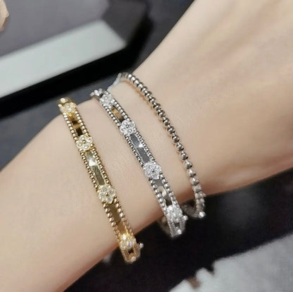 [Mystic]CLOVER BRACELET 4MM DIAMONDS