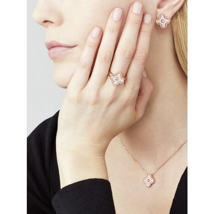 [Mystic]Clover 15mm Diamant-Einzelblüten-Halskette