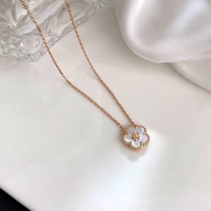 [Mystic]LUCKY  WHITE MOP  PLUM BLOSSOM NECKLACE