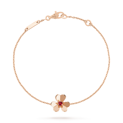 [Mystic]FRIVOLE GOLD FLOWER PINK MALACHITE BRACELET