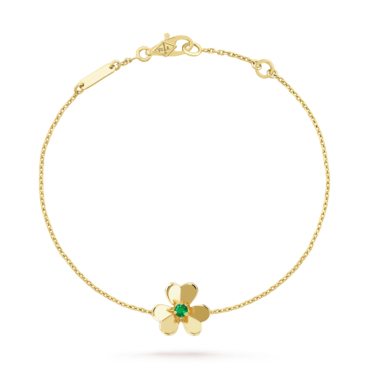 [Mystic]FRIVOLE GOLD FLOWER PINK MALACHITE BRACELET