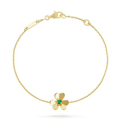 [Mystic]FRIVOLE GOLD FLOWER PINK MALACHITE BRACELET