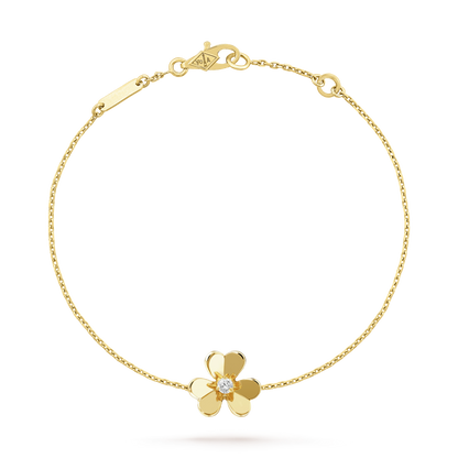 [Mystic]FRIVOLE GOLD FLOWER PINK MALACHITE BRACELET