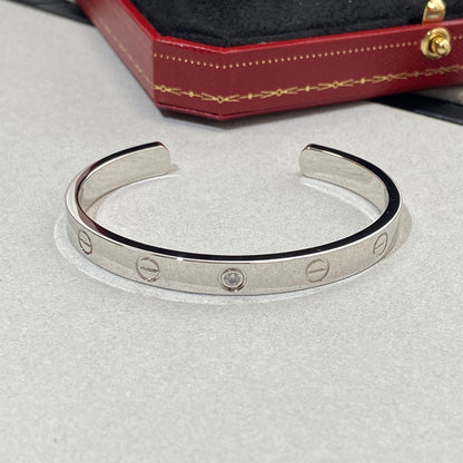 [Mystic]LOVE BRACELET 6.1MM 1 DIAMOND OPEN CUFF