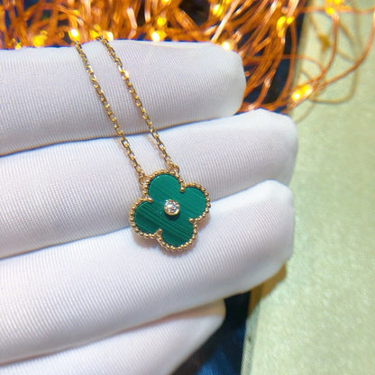 [Mystic]CLOVER 15MM DIAMOND TURQUOISE NECKLACE