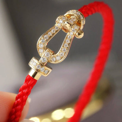 [Mystic Crown]FORCE LARGE HORSESHOE FULL DIAMOND BRACELET GOLD