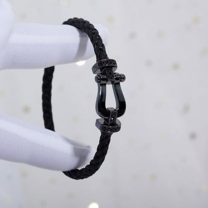 [Mystic Crown]FORCE LARGE SERIES HORSESHOE BLACK SAMURAI BRACELET