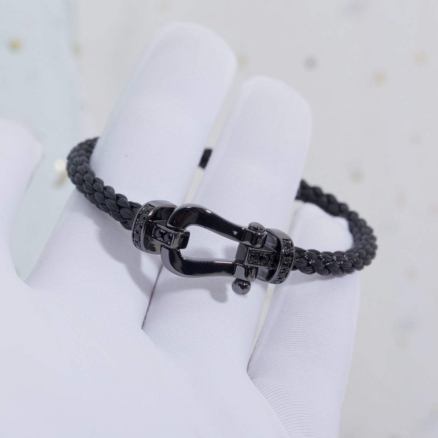 [Mystic Crown]FORCE LARGE SERIES HORSESHOE BLACK SAMURAI BRACELET