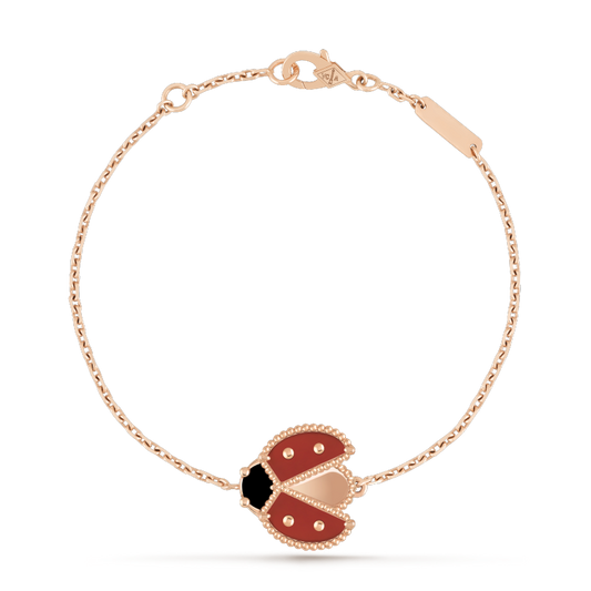 [Mystic]LUCKY SPRING 1 MOTIF PINK GOLD BRACELET