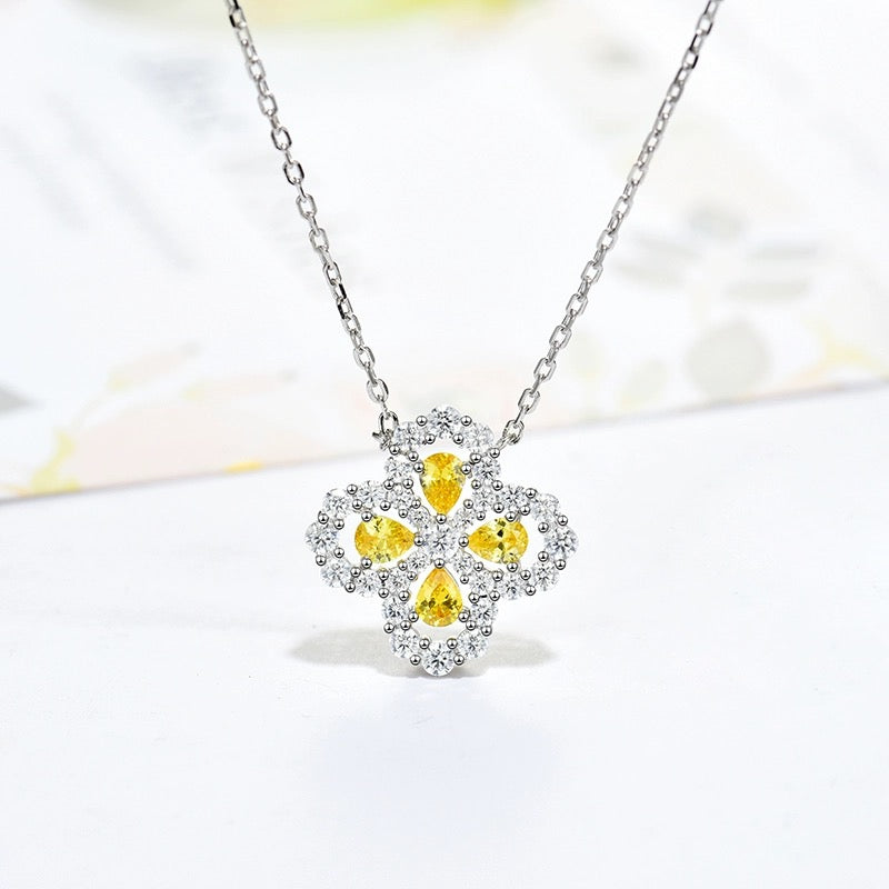 [Mystic]LOOP NECKLACE FULL MOTIF DIAMOND 16MM MULTIPLE COLORS