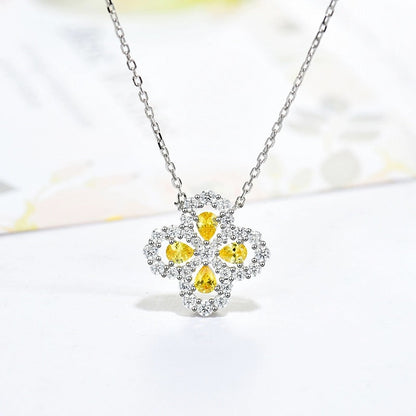 [Mystic]LOOP NECKLACE FULL MOTIF DIAMOND 16MM MULTIPLE COLORS