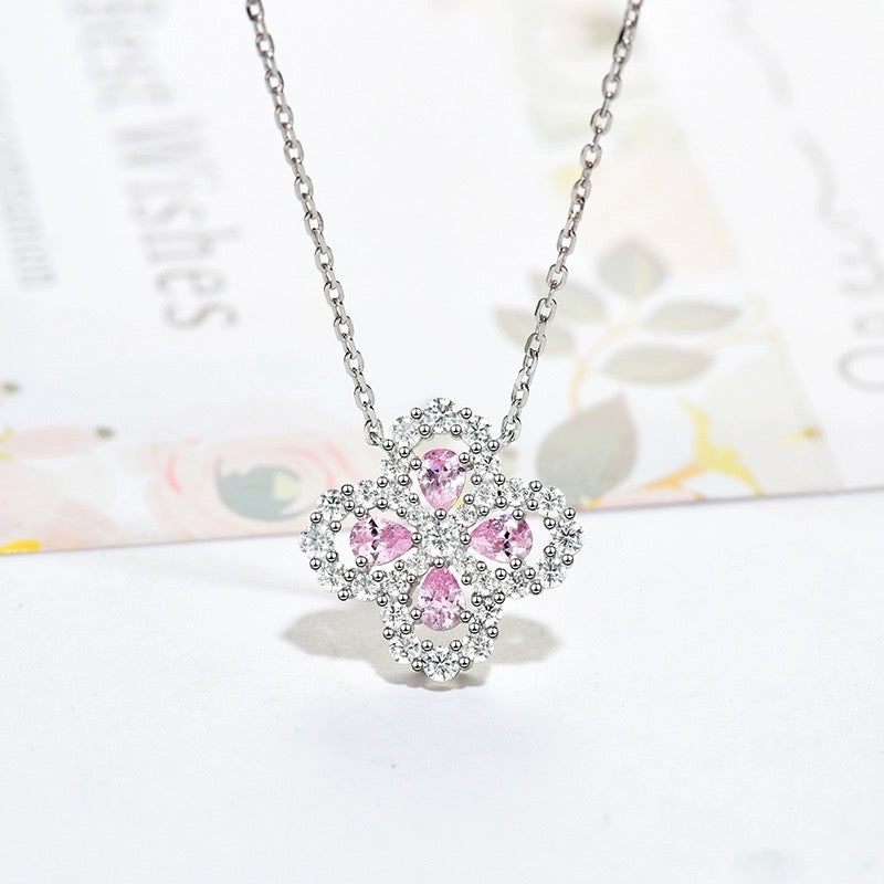 [Mystic]LOOP NECKLACE FULL MOTIF DIAMOND 16MM MULTIPLE COLORS