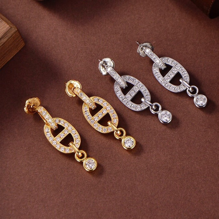 [Mystic]HM CHAINE DIAMOND EARRINGS