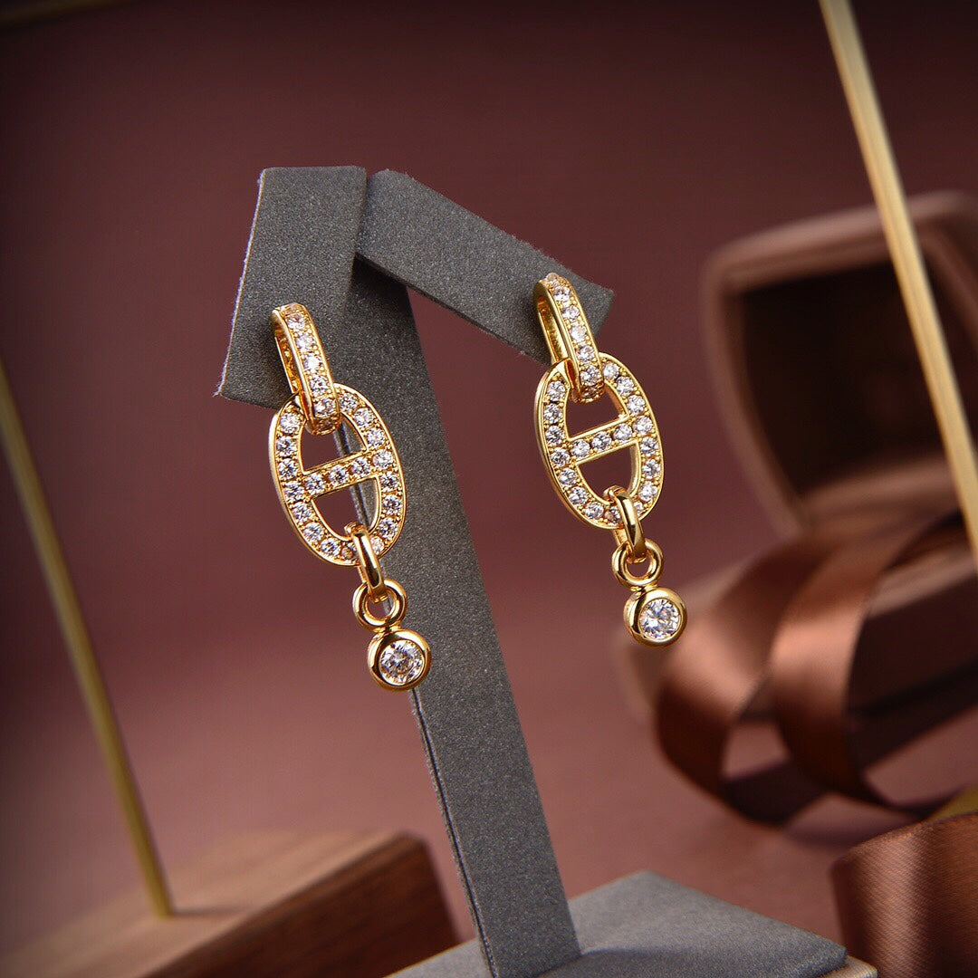 [Mystic]HM CHAINE DIAMOND EARRINGS